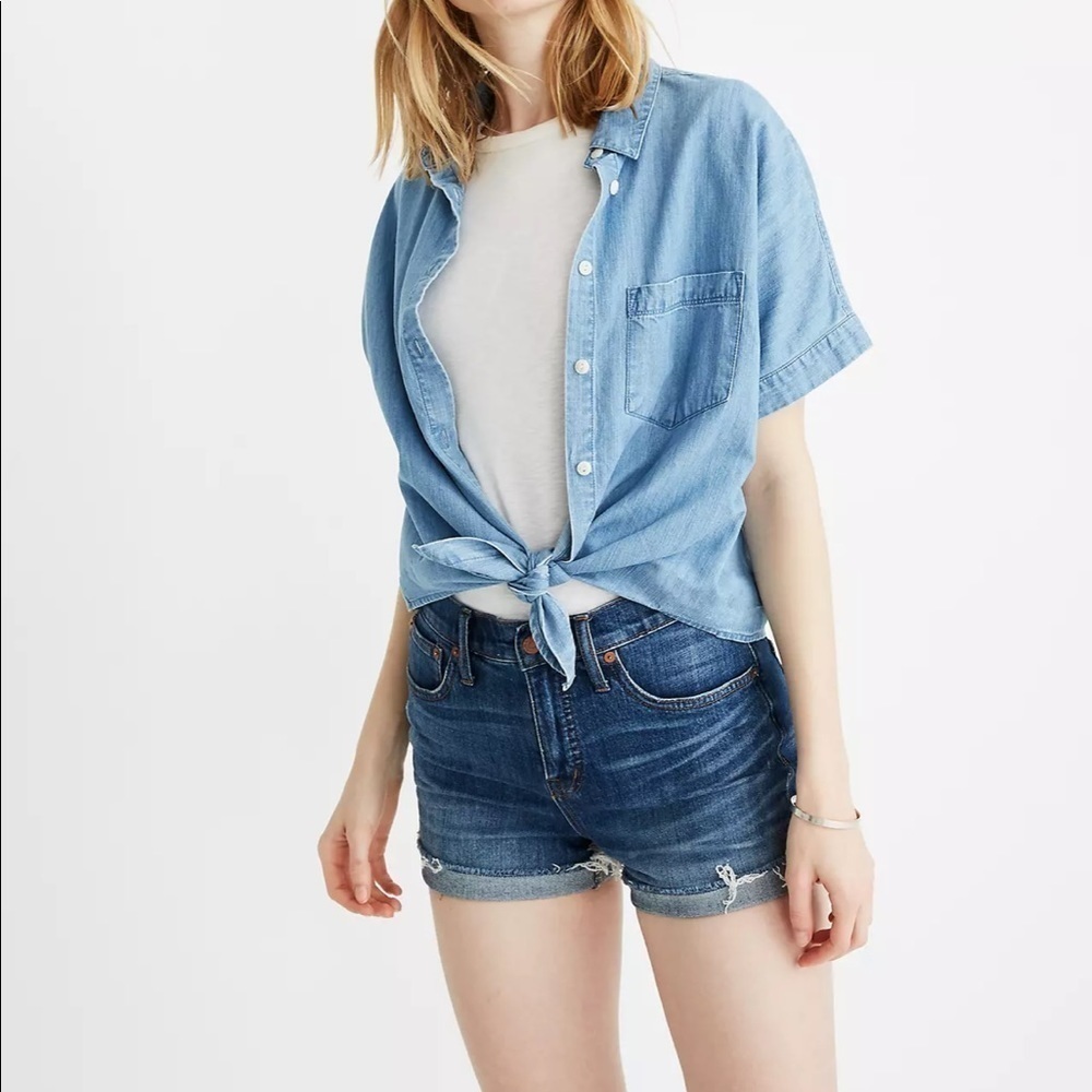 Madewell High-Rise Denim Shorts in Glenoaks Wash: Cutoff Edition | 25